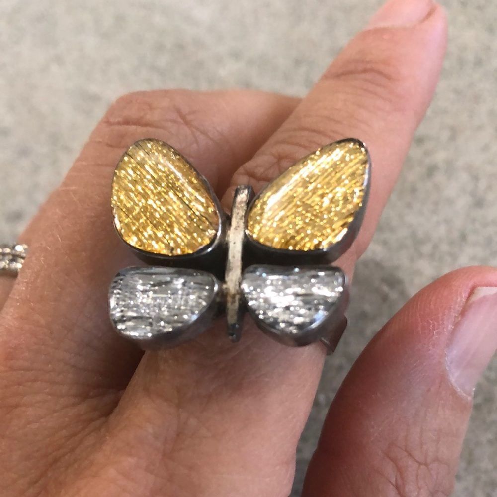 Vintage MEXICO 925 Sterling silver butterfly ring